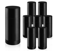 8 Pcs 100ml/3.4oz Empty Deodorant Containers Plastic Twist Up Filling Stick Refillable Bottom Fill Bottles Tubes for Homemade Natural Deodorant Lip Balm - Black