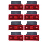 8 pcs 12V 12 LED Red Rear Tail Side Marker Light Trailer Van Bus Truck Lorry with Brackets