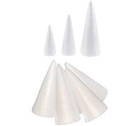 8 Pcs 15/20/25cm Foam Cone Cone Shapes Christmas Tree Foam Mold, for DIY Modeling Craft Floral Arranging Supplies
