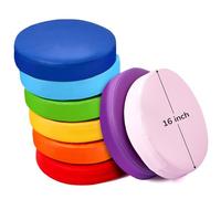 8 Pcs 16 Inch Extra Thick Round Floor Cushions Flexible Seating Cushions 3.2 Inch Thickened Foam Circle Seats Round Floor Seating Assorted Color Floor Cushion for Kids, Adults, School, Office, Home