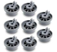 8 PCS 165314 Dishwasher Wheels Lower Rack Fit for Bosch Siemem Kenmore, Replacement Universal Dishwasher Basket Wheel Parts for Home