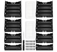 8 PCS 18650 Battery Holder Sets, KUOQIY 1/2/3/4 x 3.7V 18650 Battery Holder Case with Pin, with 2 PCS Plastic Battery Storage Box & Screwdrivers & Screws (1/2/3/4 Slots)