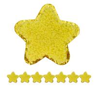 8 PCS 2.3 inch Star Chenille Patches, Self Adhesive Patches for Clothing, Embroidered Patches for Bags,Iron on Patches for Hats, Patches for Backpacks, Patches for Jeans.(Yellow)