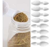8 PCS 2.5ml/5ml Double Sided Plastic Spoons, Reusable Medicine Spoon for Medicine, Cereal Powder, Milk Powder, Coffee Powder, Washing Powder, Plastic Spoons for Cooking, Home, Office