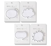 8 Pcs/240 Sheets Sticky Notes Set Speech Bubble Shape Sticky Post Notes Self Adhesive Cute Sticky Notes for School Office Reminders Mark Memo