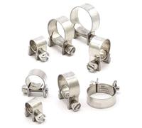8 Pcs 304 Stainless Steel Mini Hose Clamps, Small High-Strength Hose Clamps Pipe Clamps, Oil Pipe Clamps Hoses Pipe Clips Fixing Buckle(Φ11-13)