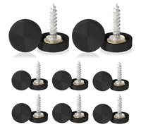8 Pcs 304 Stainless Steel Mirror Screws - 22mm Brushed Finish Screws with Anti-Corrosion Decorative Caps, Bathroom & Furniture Fasteners for Wardrobes, Vanity Mirrors and Tabletop Fixings