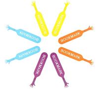 8 Pcs 3D Bookmark Cartoon Hand Bookmarks Cute Bookmarks Colourful Page Clips Funny Silicone Book Marker for Readers, School, Home, Office, Gift