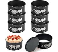 8 Pcs 4 Inch Springform Pans Mini Springform Pan Small Leakproof Round Cake Pans Mini Cheesecake Pans with Removable Bottom Nonstick Baking Cake Mold for Cheesecakes Pizzas Quiches