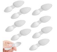 8 PCS 5ml/2.5ml Double Sided Plastic Spoons, Reusable Medicine Spoon for Medicine, Cereal Powder, Milk Powder, Coffee Powder,Washing Powder, Plastic Spoons for Cooking, Home, Office,2.5ml spoon(White)