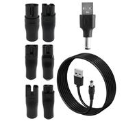 8 Pcs 5V USB Shaver Charger Cable Kit Beard Trimmer Charger Cable with DC 5.5x2.1 mm USB Power Adapter Replacement for Electric Razor Hair Clippers Grooming Devices Desk Lamps Purifiers