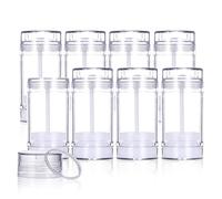 8 PCS 75ml/2.5oz Plastic Deodorant Containers Empty Refillable Deodorant Stick Bottles Round Clear Twist Up Bottom Filling Lip Balm Tubes for DIY Crayon Chapstick