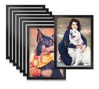 8 PCS A4 Picture Frames Magnetic Photo Pouch, Self Adhesive Display Frame, Waterproof Photo frames for Documents, Photos, License - Black Border