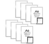 8 Pcs A6 Magnetic Picture Frames, Self-Adhesive Magnetic Diamond Painting Frame, Waterproof, Transparent Magnetic for Notes, Certificates, Posters, Documents, Displays