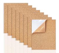 8 PCS Adhesive Cork Backing Sheet Self Adhesive Corks Board 1mm Thick Wall Decoration Cork Sheet for Coasters Photo Frame Decoration Party and DIY Crafts 21x30 cm