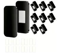 8 Pcs Adhesive Magnetic Door Catch Stainless Steel with Adhesive Backing | Ultra Thin Quiet Self Adhesive Magnets, Rust prevention, Punch-Free, for Cabinet Closet Wardrobe Drawer Internal Doors