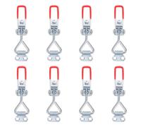 8 Pcs Adjustable Box Pull Latch Clamp and Machine Guards | Iron Construction, Silver and Red Finish Options, Quick Replacement, Flexible Fitting, Workshop Projects, Indoor Maintenance
