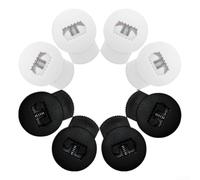 8 Pcs Adjustable Glove Locks for Baseball and Softball, Single-Hole Spring Cord Locks with Thick Plastic Shell, Quick Lace Tightening Solution for Mitts, Black and White(4 black + 4 white)