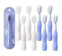 8 Pcs Adult Wide Head Hard Hair Toothbrush Smokers Large Head Hard Bristle Toothbrush for Tough Stains Deep Cleaning Manual Brush for Coffee Tobacco Stained Teeth Premium Stain Removal Brightening