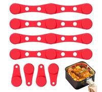 8 PCS Air Fryer Magnets, Prevent Paper Liner Moving/Fire, Food-Grade Silicone Material + Quality Samarium Cobalt Magnets, Not Demagnetize at High Temperatures, Durable for More Than 10 Years