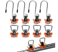 8 Pcs Airline Rails Track Tie Down System, Lashing Rings/Hook for Lashing Rails, Pull ring load capacity: 900 daN (kg), Hook load capacity: 50 daN (kg), Cargo Load Rings Lashing Rail Fitting