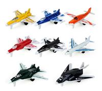 8 Pcs Airplane Toys, Gifts for Toddler for Plane Playset, Diecast Aircraft Toy with Glider Planes, Helicopter, Fighter Jet, Airplanes Toy for Toddler Kids 2-8 Years Old Birthday Party Favors