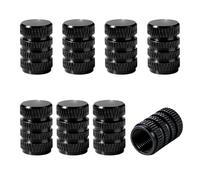 8 Pcs Aluminum Tire Valve Stem Caps, Universal Tyre Valve Dust Caps | Corrosion Resistant Cover Replacement for Motorbike, Cars, Trucks, Bike, Electric Scooter, SUV, Baby Buggies (black)