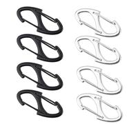 8 Pcs Anti-Theft Zipper Clips, Mini Double-Sided S Carabiner Locks, Small Metal Zipper Pull Hooks Prevent Accidental Opening, Durable Security Accessories for Luggage & Backpacks