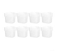 8 PCS Aquarium Plant Stand with Drainage Holes and Slits to Support Aquatic Plant Growth and Prevent Root Damage by Fish