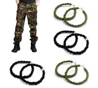 8 Pcs Army Trouser Twists Military Elastic Boot Straps Trouser Belt Leg Straps Military Trouser Leg Straps Boot Straps Boot Cinch Straps Metal Hooks for Men and Women Outdoor Hiking Military