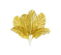8 Pcs Artificial Gold Leaves Realistic Golden Plants Leaf Gold Tropical Leaf Faux Gold Leaves Decoration