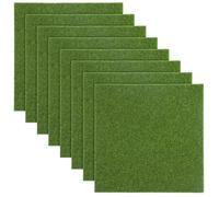 8 Pcs Artificial Grass Mat Fake Grass Sheets 15x15cm Mini Model Grassfor Crafts, Model Scenery, Toy Farm, Diorama Landscape