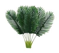8 Pcs Artificial Palm Leaves,Artificial Tropical Palm Plants Leaves with Stem,Faux Plant,Artificial Plants Leaf for Indoor Outdoor Home Wedding Party Table Decoration