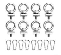 8 Pcs Awning Rail Stoppers and 8 Pcs Stainless Steel Carabiner Hooks Metal Campervan Motorhome Stoppers Awning Piping Stopper Camping Tent Awning Stoppers