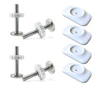 8 Pcs Baby Gate Extension Kit - 4 M8 5-inch Threaded Spindle Rods + 4 Wall Protectors, Pressure Mounted Safety Extender for Baby/Pet Gates, Stairs, Doors & Kitchen