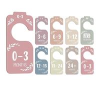 8 Pcs Baby Wardrobe Dividers,Baby-Clothes-Dividers,Closet for Clothing Organizer,Colorful Double-Sided Divider Multi-Color Wooden Organiser Sorting Size Classification Hanger from Newborn to 24 Months
