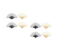 8 Pcs Bamboo Folding Hand Fan Frame for DIY Crafting, Unfinished Wood | Natural Grain and Texture, Compact Foldable Design, Fan Leaf Not Included, for Stage Props and Outdoor Events