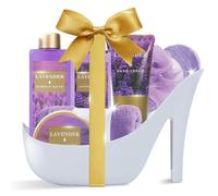8 PCS Bath and Body Gift Set for Women, Lavender Luxury Spa Gifts for Women, Bath Spa Gift Basket with Bubble Bath, Shower Gel & More for Girlfriend, Bff, Mom, Chirstmas Anniverary Birthday Gift
