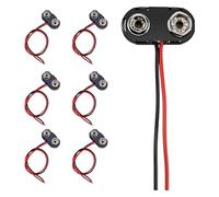 8 PCS Battery Snap Connector Connector Buckle Housing, T-type Black 9V Battery Snap Connector for LED Strips Electronics