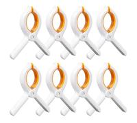 8 PCS Beach Towel Clips for Sun Lounger, Clips Pegs for Beach Towels Clothes Pin Quilt Drying Windproof Laundry Hanging, Non-Slip Towel Pegs for Sun Lounger Washing Line Laundry Pool Chairs Sunbeds