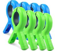 8 Pcs Beach Towel Clips for Sun Loungers, Large Pegs for Washing Line Towel Pegs for Sun Lounger Cruise Essentials, Sunbed Pegs for Beach Towels Sunbed Towel Clips Pool Chairs Essentials Accessories