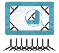 8 PCS Bed Sheet Clips, Bed Sheet Holder Corner Straps, Adjustable Fitted Sheet Straps, Bed Sheet Straps, Sheet Holders Straps for Mattress for Bedding, Mattress Covers, Bed Sheets, Sofa Cushion