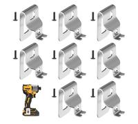 8 Pcs Belt Clip for Dewalt, Tool Clips Stainless Steel Drill Holder and Clip Belt, Replacement Hooks for Impact Driver and Drills, Essential Power Tool Accessories with Matching Screws