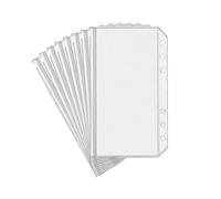 8-PCS Binder Pocket Cash Envelopes A5 A6 A7 Zipper Folders Money Budget Document Filing Inserts(A6 8pcs)