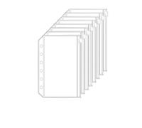 8-PCS Binder Pocket Cash Envelopes A5 A6 A7 Zipper Folders Money Budget Document Filing Inserts(A7 8pcs)