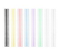 8 PCS Binding Combs, 30 Rings Click Comb Binding Spines Plastic Spiral Bindings Coils, 1/2" Diameter Easy to Adding Pages Book Binder for Student Teacher Document Notebook File Making (Colorful)
