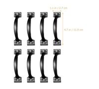 8 Pcs Black Iron Bow Drawer Door Handles for Cupboard and Window Sash | Vintage Style, Smooth Surface with No Burrs, Comfortable Grip, Garage Entry and Closet Use