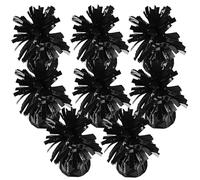 8 Pcs Black Pet Balloon Weight Pendants, Shiny Foil | Wedding and Stage Use, Compact Unique Shape, Stable Balloons, Repeated Use