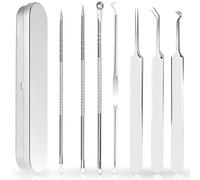 8 PCS Blackhead Remover Tool Set, Pimple Popping Kit Gift Iron Box Durable Comedone Extractor, Blackhead Tweezers Suitable for Blackheads, Forehead, and Face