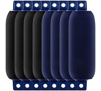 8 Pcs Boat Fender Covers 10.5 x 22 Inches Fleece Marine Bumper Covers Polyester Marine Fender Covers for Boats Fenders, Black and Navy Blue, Boat Fender is Not Included